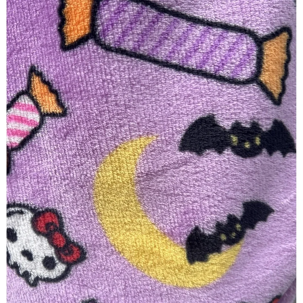 Hello Kitty Halloween Silk Touch Purple Throw Blanket Witchy Kitty 50 x 70 🎃